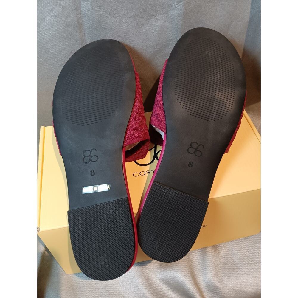 Cosy Island Hot Pink Slide Sandals 8 NIB Comfort Slip-On Summer Shoes - Picture 3 of 5